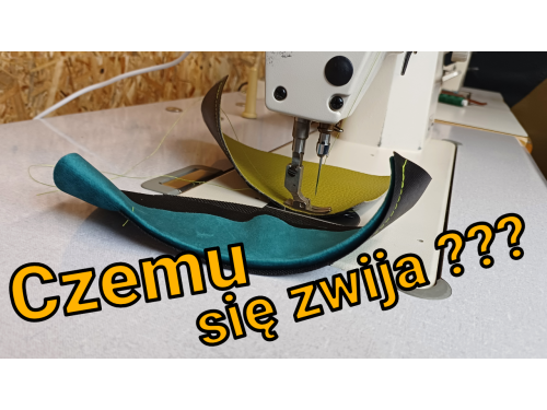 Czemu materiał zwija się/podwija się podczas szycia ?